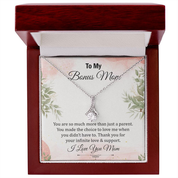 To My Bonus Mom, Thank You for Your Infinite Love &amp; Support Alluring Beauty Necklace – Gift for Mom