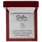 Sister Is A Gift To The Heart - Love Knot Necklace (Yellow & White Gold Variants) - Gift for Sister