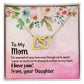 To My Mom, I'm Assured of Your Love - Interlocking Hearts Necklace - Gift for Mom