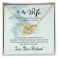 To My Wife, I Choose You - Interlocking Hearts Necklace - Gift for Wife