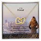 To My Friend, This Valentine's Day Is For The Friends Who Hold Our Pieces of Hearts Together - Interlocking Hearts Necklace - Gift for Friend