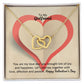 To My Girlfriend, You Are My Love And You Brought Lots of Joy & Happiness - Interlocking Hearts Necklace - Gift for Girlfriend