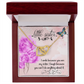 Little Sister, I Smile Because You Are My Sister - Interlocking Hearts Necklace - Gift for Sister