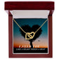 Wife, I Need You Like A Heart Needs A Beat - Interlocking Hearts Necklace - Gift for Wife
