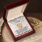 May The Joy and Cheer of Christmas Be With You - Interlocking Hearts Necklace - Gift for Her