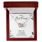 To My Best Friend, Side by Side or Miles Apart We Are Friends Connected by Heart - Interlocking Hearts Necklace - Gift for Best Friend