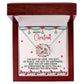 May The Joy and Cheer of Christmas Be With You - Interlocking Hearts Necklace - Gift for Her
