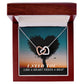 Wife, I Need You Like A Heart Needs A Beat - Interlocking Hearts Necklace - Gift for Wife