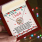 May The Joy and Cheer of Christmas Be With You - Interlocking Hearts Necklace - Gift for Her