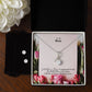 To My Mom, When I Think Of Love, I Think Of You - Alluring Beauty Necklace & Clear CZ Earrings - Gift for Mom