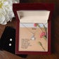 Happy Mother's Day To The Best Mom In The World! I Love You - Alluring Beauty Necklace & Clear CZ Earrings - Gift for Mom