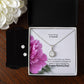You're Not Only My Friend But A Wonderful Example Of What A Mom Should Be - Happy Mother's Day - Eternal Hope Necklace & Clear CZ Earrings - Gift for Friend