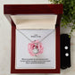 To My Mother in law, I'm The Luckiest Daughter-in-law in The World - Eternal Hope Necklace & Clear CZ Earrings - Gift for Mother in Law