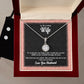 To My Loving Wife, I Love You So Much - Eternal Hope Necklace & Clear CZ Earrings - Gift for Wife