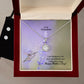 I Am Blessed To Be Your Grandchild & I Wish You A Very Happy Mother's Day - Eternal Hope Necklace & Clear CZ Earrings - Gift for Grandma