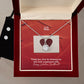 To My Wife, Thank You God, For Blessing Me With Such A Passionate Wife - Eternal Hope Necklace & Clear CZ Earrings - Gift for Wife