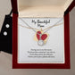 My Beautiful Mom, Having You In My Life Means I'll Always Have Someone I Can Rely On - Eternal Hope Necklace & Clear CZ Earrings - Gift for Mom