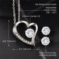Dear Mother in law, Although Miles Separate Us, I Feel Closer To You Than Ever Before - Forever Love Necklace & Clear CZ Earrings - Gift for Mother in Law