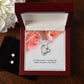 To My Mom, A Beautiful Spirit, A Loving Heart - Forever Love Necklace & Clear CZ Earrings - Gift for Mom