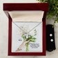 Thinking Of You On Mother's Day & Wishing You Lots Of Love - Forever Love Necklace & Clear CZ Earrings - Gift for Mom