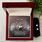 To My Bonus Mom, We Might Not Be Blood, But You've Shown Me Love - Forever Love Necklace & Clear CZ Earrings - Gift for Mom
