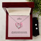 To My Girlfriend, Happy Valentine's To The Love Of My Life - Forever Love Necklace & Clear CZ Earrings - Gift for Girlfriend