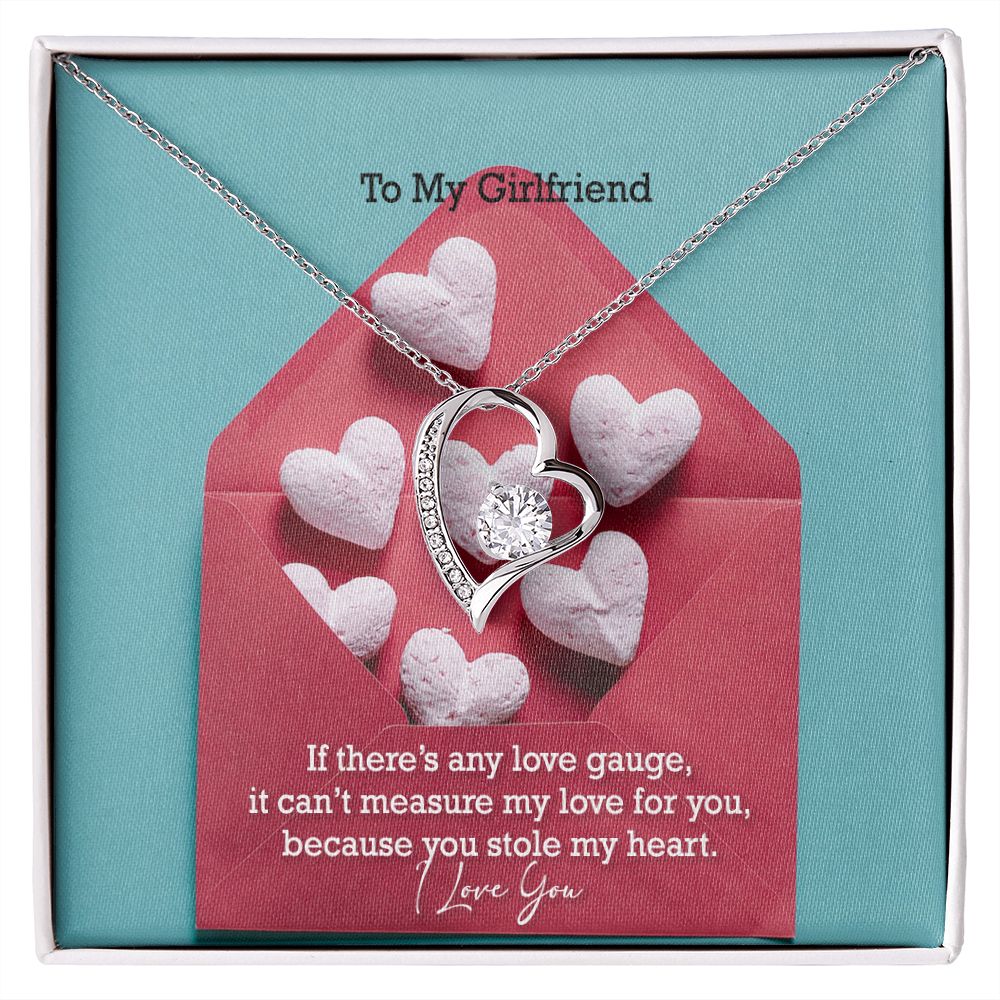 To My Girlfriend, You Stole My Heart - Forever Love Necklace - Gift for Girlfriend