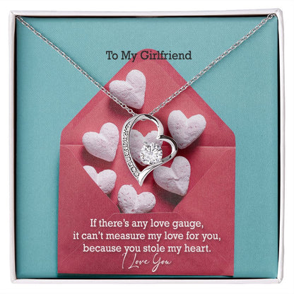 To My Girlfriend, You Stole My Heart - Forever Love Necklace - Gift for Girlfriend