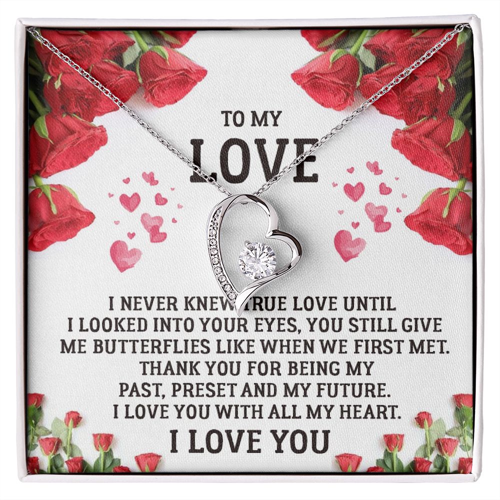 To My Love - I Love You With All My Heart - Forever Love Necklace - Gift for Her
