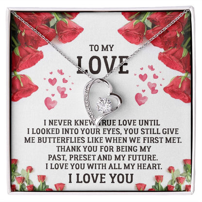 To My Love - I Love You With All My Heart - Forever Love Necklace - Gift for Her