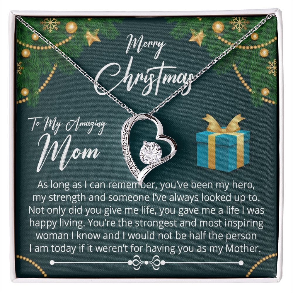 To My Amazing Mom, You're The Strongest and Most Inspiring Woman - Forever Love Necklace - Gift for Mom