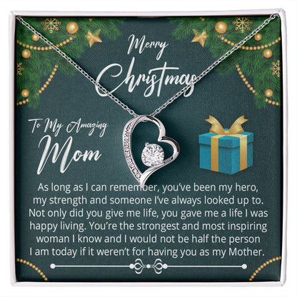 To My Amazing Mom, You're The Strongest and Most Inspiring Woman - Forever Love Necklace - Gift for Mom