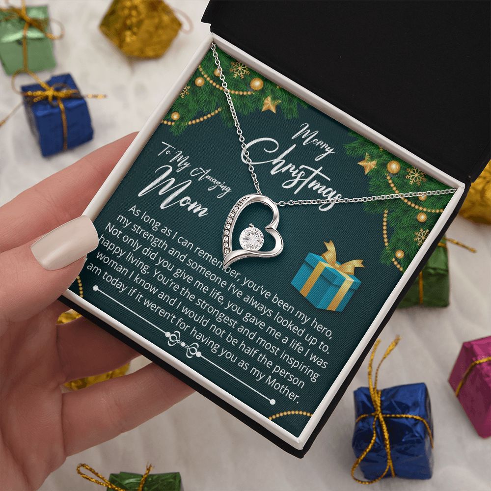 To My Amazing Mom, You're The Strongest and Most Inspiring Woman - Forever Love Necklace - Gift for Mom