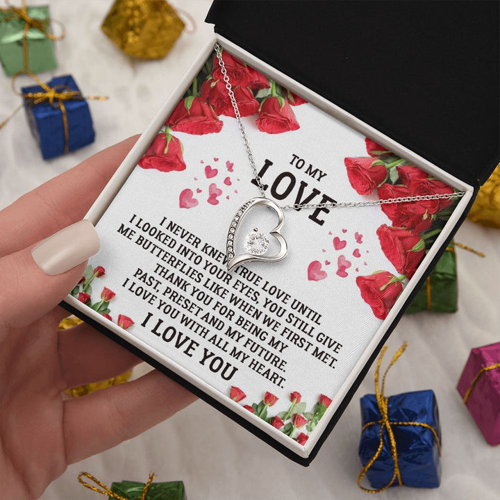 To My Love I Love You With All My Heart Forever Love Necklace – Gift for Her
