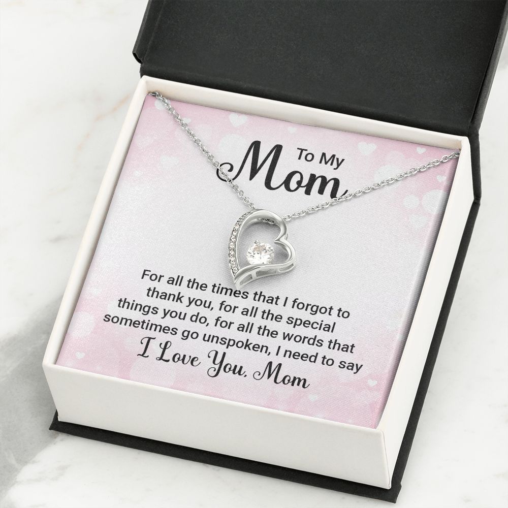 To My Mom, I Love You - Forever Love Necklace – Gift for Mom