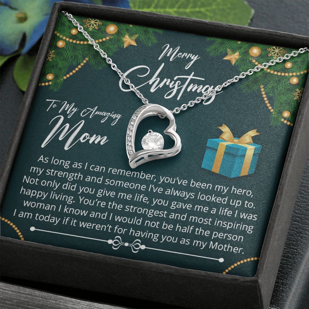 To My Amazing Mom, You're The Strongest and Most Inspiring Woman - Forever Love Necklace - Gift for Mom