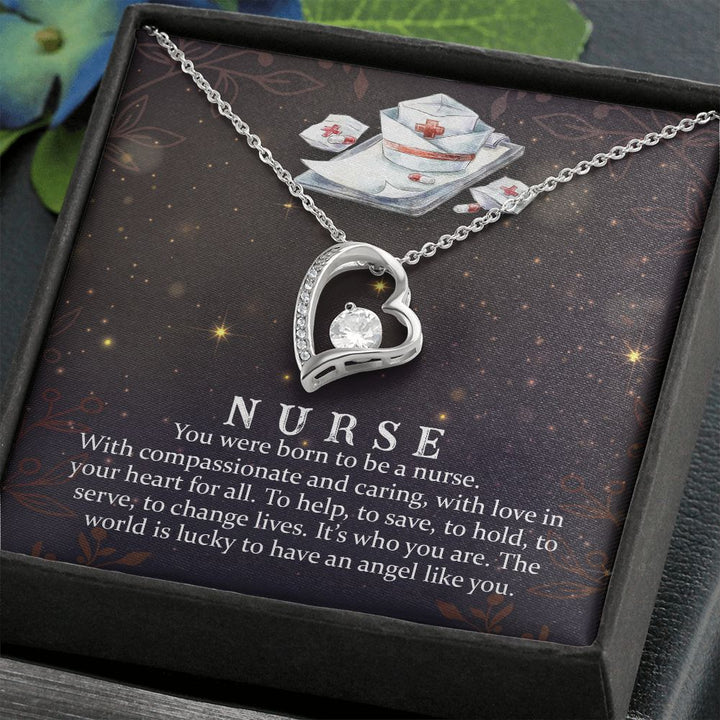 Daughter Nurse, You Were Born To Be A Nurse – Forever Love Necklace – Gift for Daughter