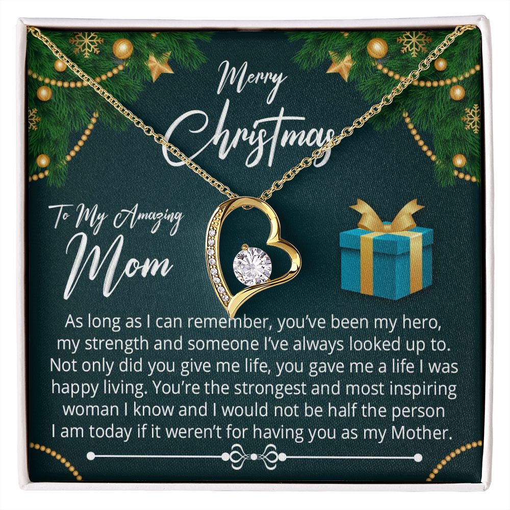 To My Amazing Mom, You're The Strongest and Most Inspiring Woman - Forever Love Necklace - Gift for Mom