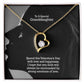 To A Special Granddaughter, Spend This Valentine's Day With Love & Happiness - Forever Love Necklace - Gift for Granddaughter