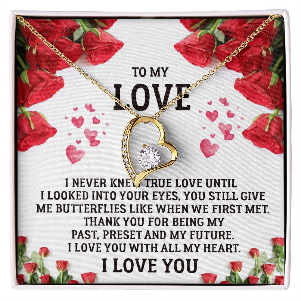 To My Love - I Love You With All My Heart - Forever Love Necklace - Gift for Her