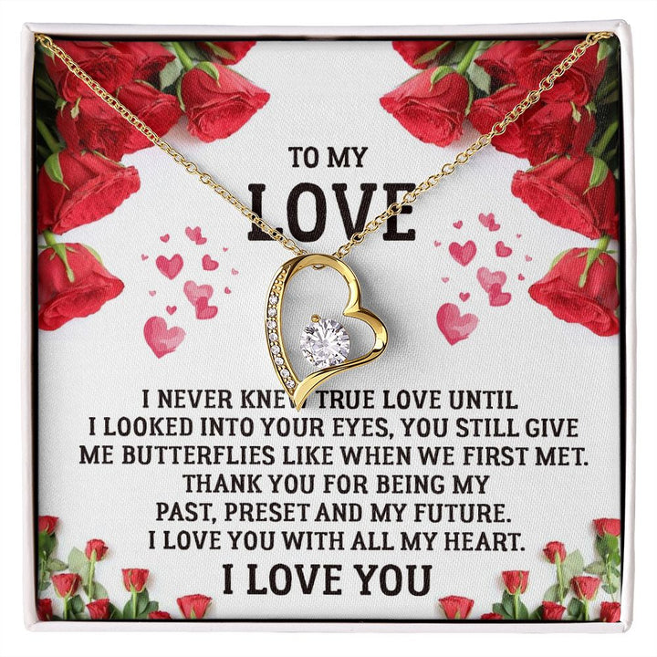 To My Love I Love You With All My Heart Forever Love Necklace – Gift for Her