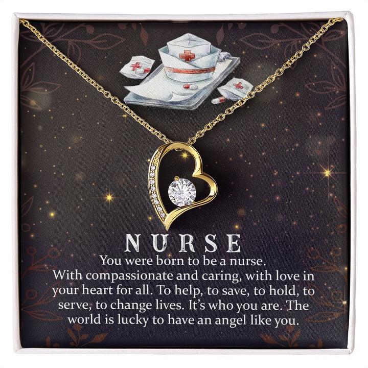 Daughter Nurse, You Were Born To Be A Nurse – Forever Love Necklace – Gift for Daughter