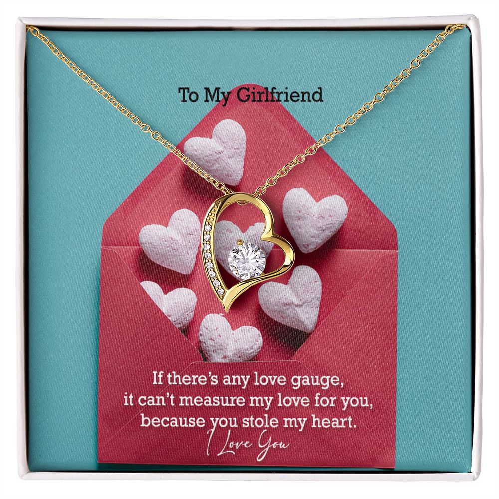 To My Girlfriend, You Stole My Heart - Forever Love Necklace - Gift for Girlfriend
