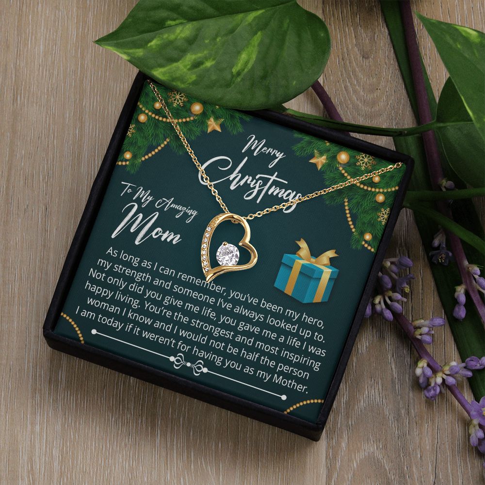 To My Amazing Mom, You're The Strongest and Most Inspiring Woman - Forever Love Necklace - Gift for Mom