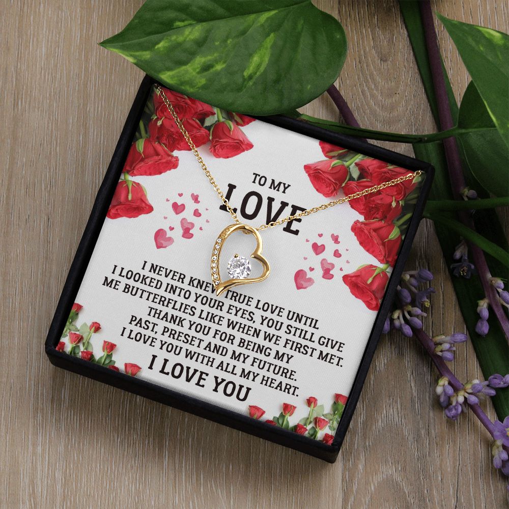 To My Love - I Love You With All My Heart - Forever Love Necklace - Gift for Her