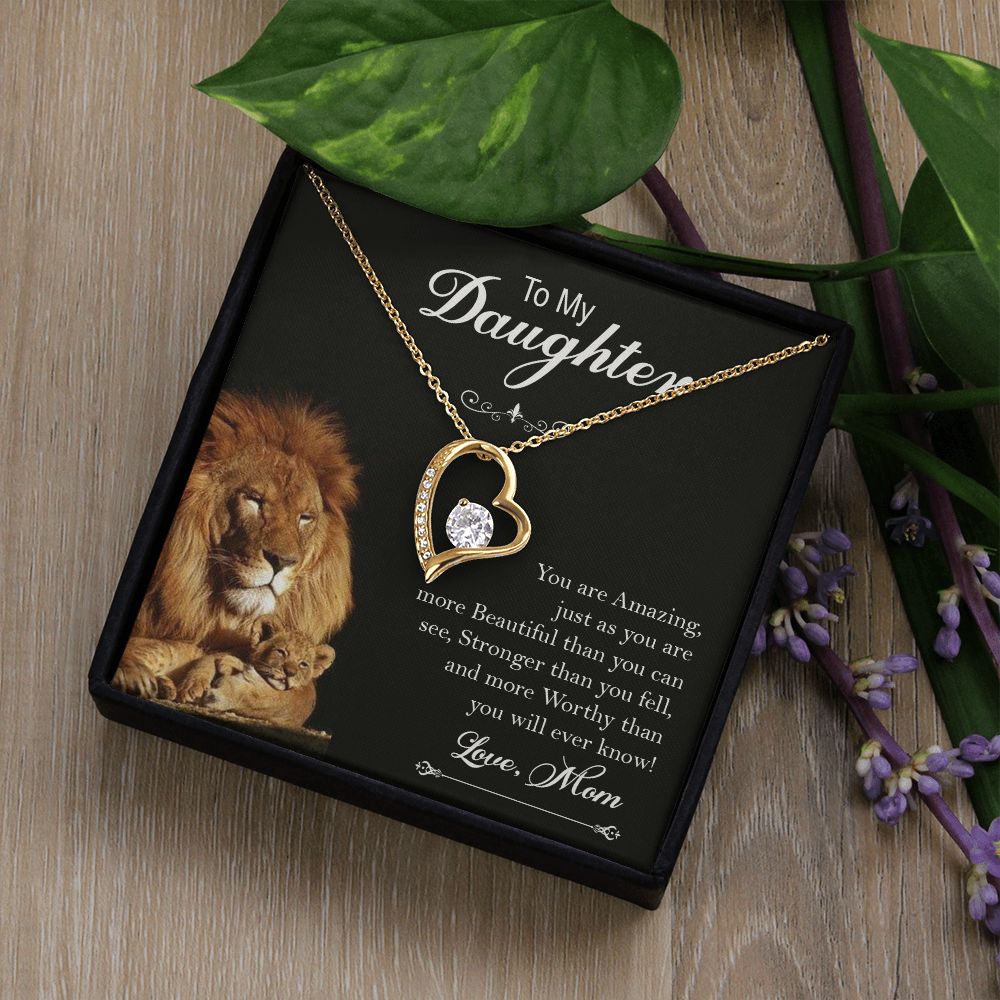 To My Daughter, You Are Amazing – Forever Love Necklace – Gift for Daughter
