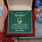 To My Wonderful Daughter, Hold This Close To Fell My Love - Forever Love Necklace - Gift for Daughter
