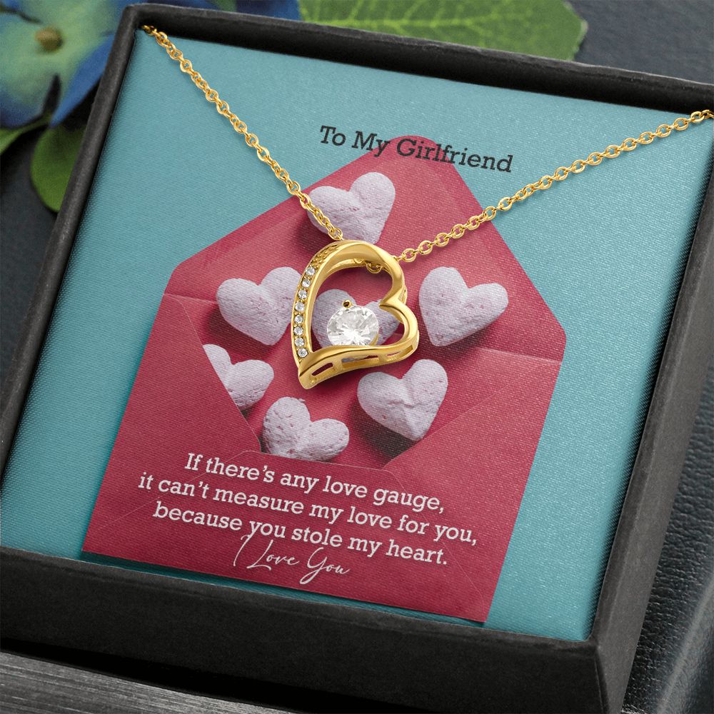 To My Girlfriend, You Stole My Heart - Forever Love Necklace - Gift for Girlfriend