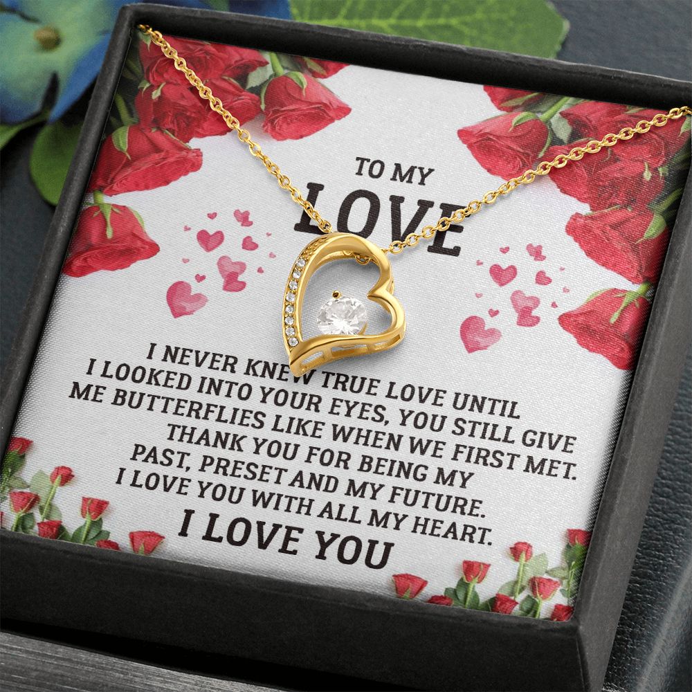 To My Love I Love You With All My Heart Forever Love Necklace – Gift for Her