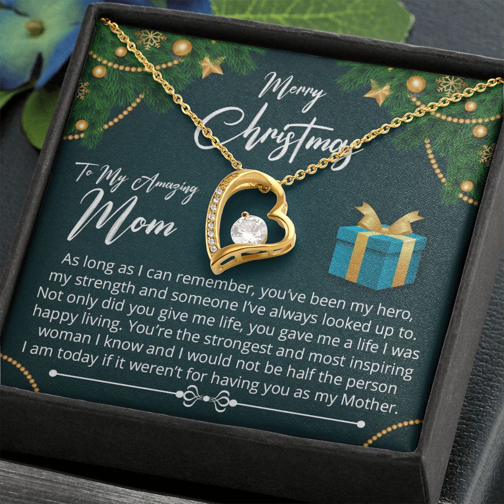 To My Amazing Mom, You're The Strongest and Most Inspiring Woman - Forever Love Necklace - Gift for Mom